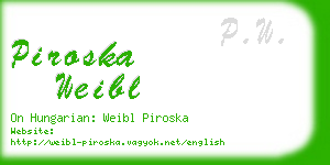 piroska weibl business card